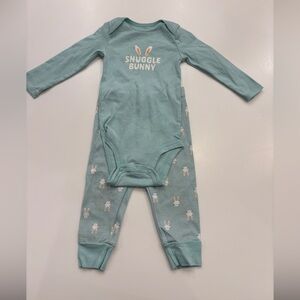 Carter's Snuggle Bunny Bodysuit and Matching Pants - Mint Green